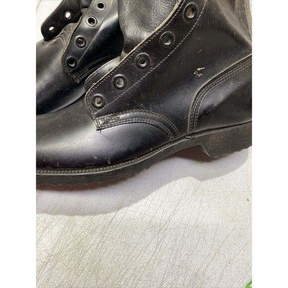 Genesco CIC Vintage US Military Combat Boots Black Leather Lace Up Size 12 N main image 8